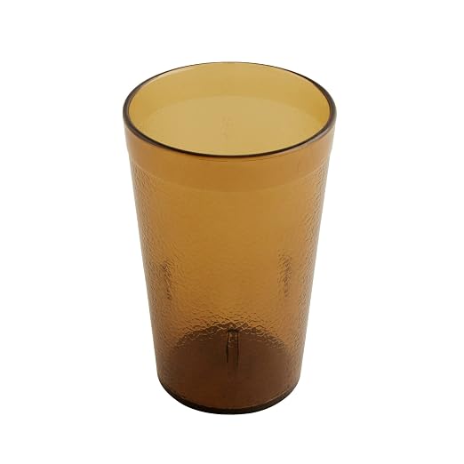 G.E.T. 6605-1-A Heavy-Duty Plastic Restaurant Tumblers, 5 Ounce, Amber | by GET