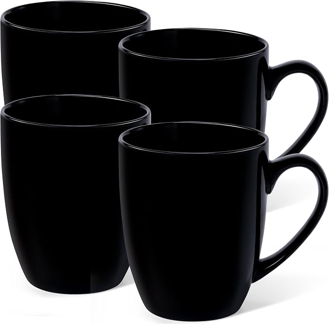 Urbanstrive 16 oz Large Coffee Mugs Set of 4 Ceramic Coffee Mug White Coffee by Urbanstrive