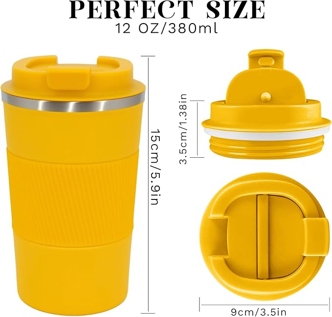 Insulated Travel Coffee Mug, Stainless Steel Coffee Cup - Image 3