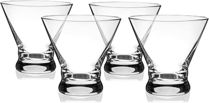 True Stemless Martini Glasses, 8 oz Modern Cocktail Glasses - Image 6