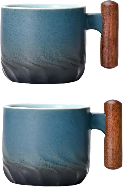 Zurucily Espresso Cups Set of 2, Small Tea Cups, 2.1oz Ceramic Espresso Cups by zurucily