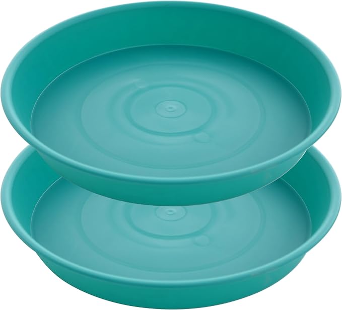 2 Pack of 20 21 inch Plant Saucer Round, Deep Plant Saucers by Bleuhome