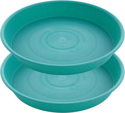 2 Pack of 20 21 inch Plant Saucer Round, Deep Plant Saucers by Bleuhome
