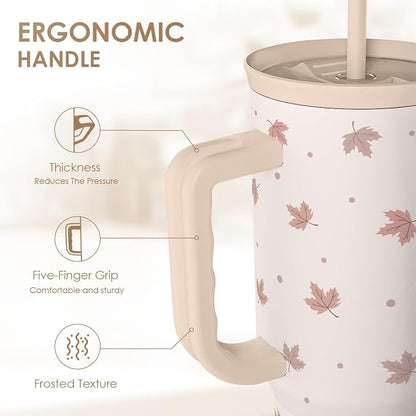 Fall Maple Leaf Stainless Steel Tumbler - Image 3