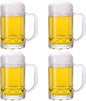 4 Pack Heavy Beer Mugs, Large Beer Glasses by TUSAPAM