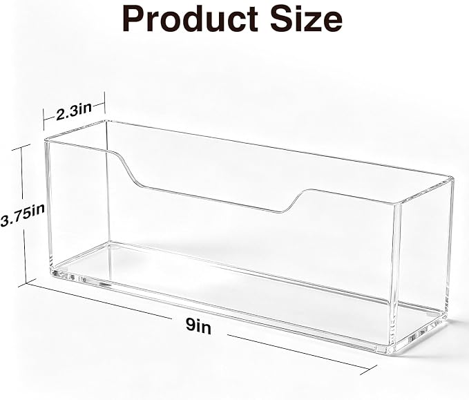 Kordory Clear Acrylic Vertical Guest Towel Holder, Medium Napkin Holder | - Image 2
