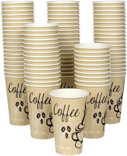Disposable Coffee Cups, To Go Paper Hot Cups, Classic Design by SMYGOODS