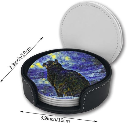 Cat Art Coasters for Drinks - Image 3