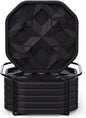 UMIRRO Silicone Cup Coasters for Drinks with Holder, Modern Home Bar or Kitchen Essentials, Black House Decor Gifts, Small Unique Birthday Gift Ideas for Men, Dad, Him, Women, Mom, Her, 4", Set of 6
