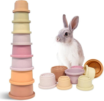 8 Pcs Stacking Cups for Small Animal Toys, Nesting Rabbit Toys of Different by starfa+lab