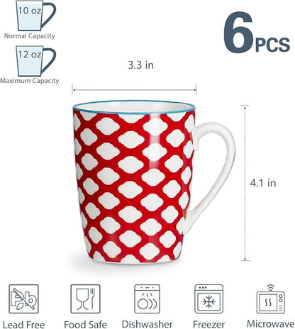 ONEMORE Coffee Mugs Set of 6, 12 oz Ceramic Coffee Cup - Image 5