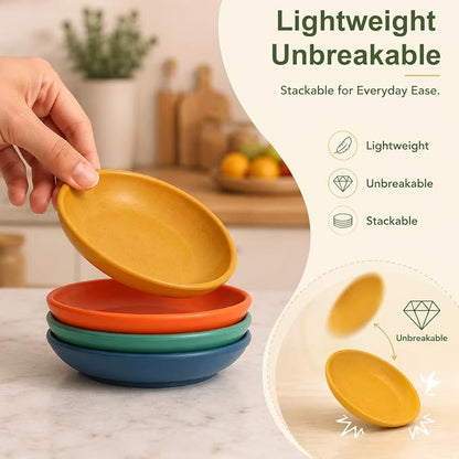 PYRMONT Wheat Straw Dipping Bowls 2 Oz Soy Sauce Dish 8 Pcs Small Bowls - Image 6