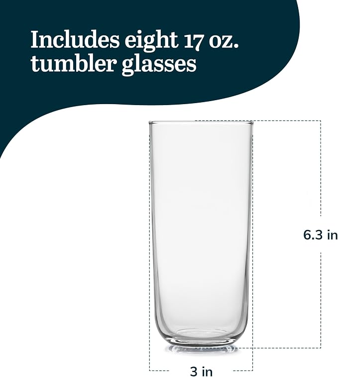 Libbey Polaris Tumbler Glasses, 17.75-ounce - Image 3