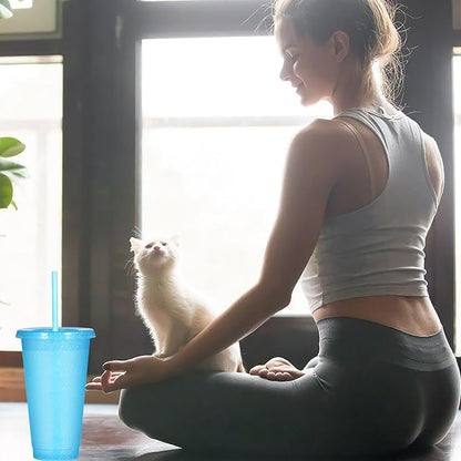 Suertestarry Tumbler with Straw and Lid, Water Bottle Iced Coffee Travel Mug Cup - Image 7