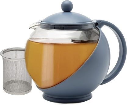 Primula Half Moon Teapot with Removable Infuser, Glass Tea Maker with Reusable by Primula