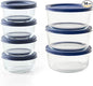 14-Piece Glass Food Storage Containers Set | 1-Cup & 4-Cup, Leakproof | by DuraLiving