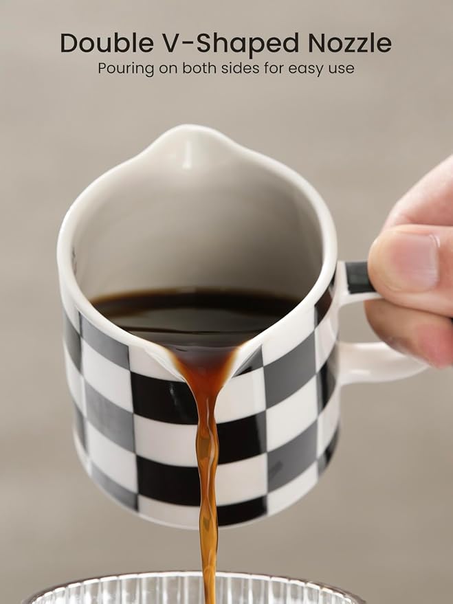 ABRUTY Espresso Cups, 5 OZ Ceramic Double Spouts Cups, Espresso Shot Cup - Image 5