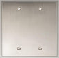 Henne Bery Soft Modern Decorative Wall Plate Switch Plate Outlet Cover (Double Blank, Satin Nickel)
