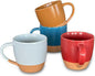 Mora Ceramic Artisan Matte Large Latte Mug Set of 4, 16oz by MORA