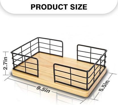 Kordory Wooden Disposable Guest Towel Holder Tray - Image 2