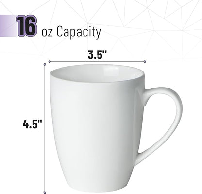 BTaT- White Coffee Mugs, 4 Pack, 16 oz, Large Mug - Image 2