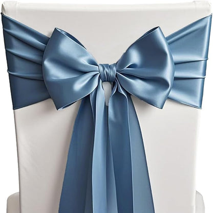 Satin Dusty Blue Table Runners 10 Pack - Image 5
