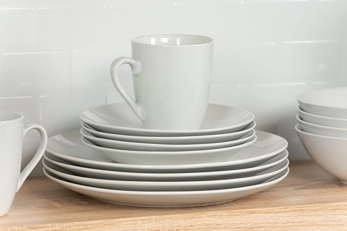 10 Strawberry Street Simply Coupe 16 Piece Dinnerware Set - Image 5