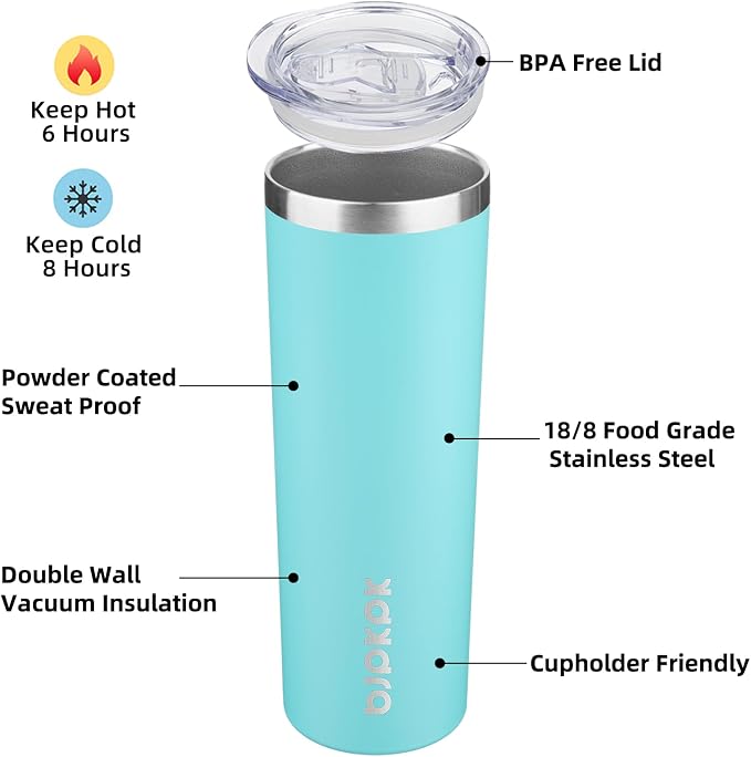 BJPKPK 20 oz 2 Pack Skinny Tumbler - Image 2