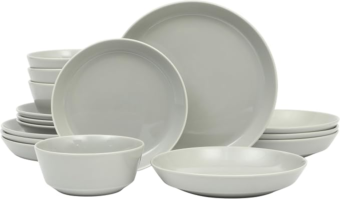 Gibson Home Summer Shades 16 Piece Plates and Bowls Dishes Service by GibsonHomewares