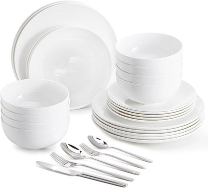 24pc Bone China Dinnerware Set by KINGSTONE
