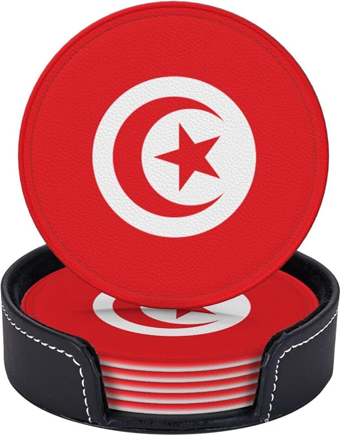 Tunisia Flag Coasters for Drinks - Image 6