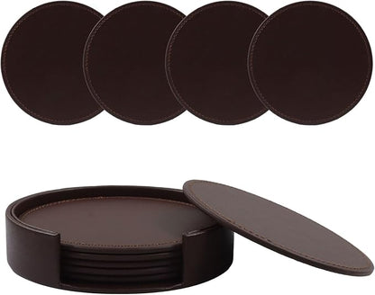 Leather Coasters for Drinks Set of 6 - Image 5