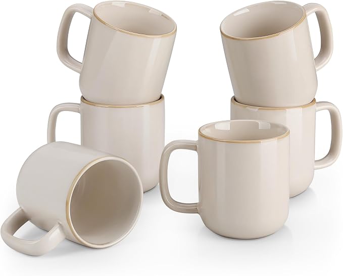 vancasso Coffee Mugs Set of 6, 12 Oz Ceramic Coffee Cups by vancasso