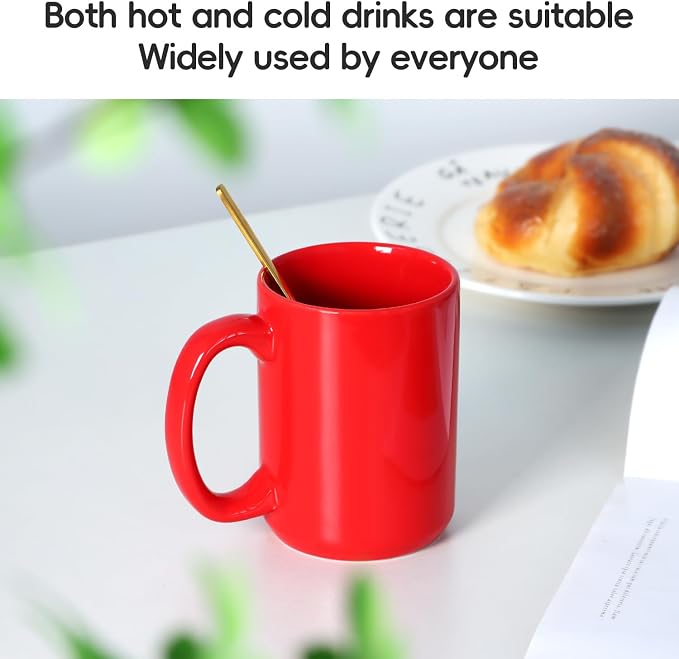 16 OZ Coffee Mug, Classic Blank Ceramic Cup - Image 3