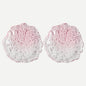 Lead-Free Crystal Glass Irregular Plate Coasters, Gradient Pink, 14.5cm by Boxonly