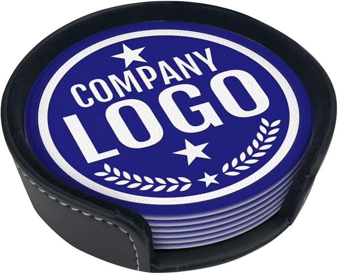 Custom Leather Coasters with Logo - Image 5