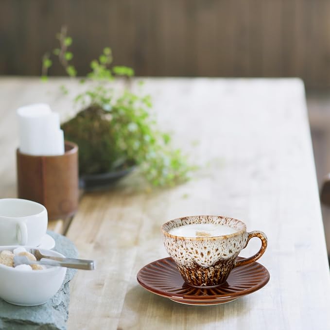 2 oz Espresso Cups and Saucers Set of 2, Ceramic Tea Cup - Image 7