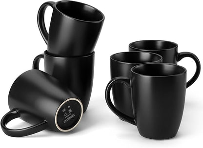 vancasso PLAYA Ceramic Coffee Mug Set of 6, 16 Oz Tea Cups by vancasso