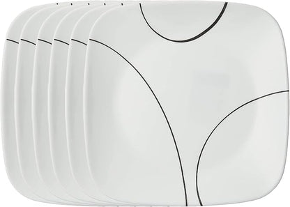 Corelle Vitrelle 6-Piece Salad Plate Set, Triple Layer Glass and Chip Resistant by Corelle
