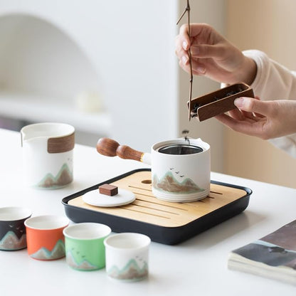 Chinese Tea Set, 7-Piece Ceramic Gongfu Set - Image 4