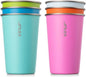 Stainless Steel Cups-16 oz Colorful Stackable Metal Drinking Glasses 6 Pcs | 16 by Vinur