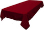 LA Linen Polyester Poplin Washable Rectangular Tablecloth, Stain and Wrinkle Resistant Table Cover 60x84, Fabric Table Cloth for Dinning, Kitchen, Party, Holiday 60 by 84-Inch, Burgundy