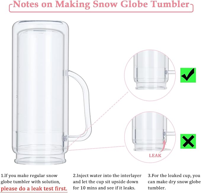 20 Oz Double Wall Acrylic Snowglobe Cups - Image 4