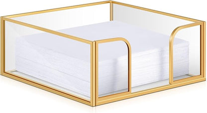 LemonRoad 1 Pcs Square Gold Napkin Holder by Unknown