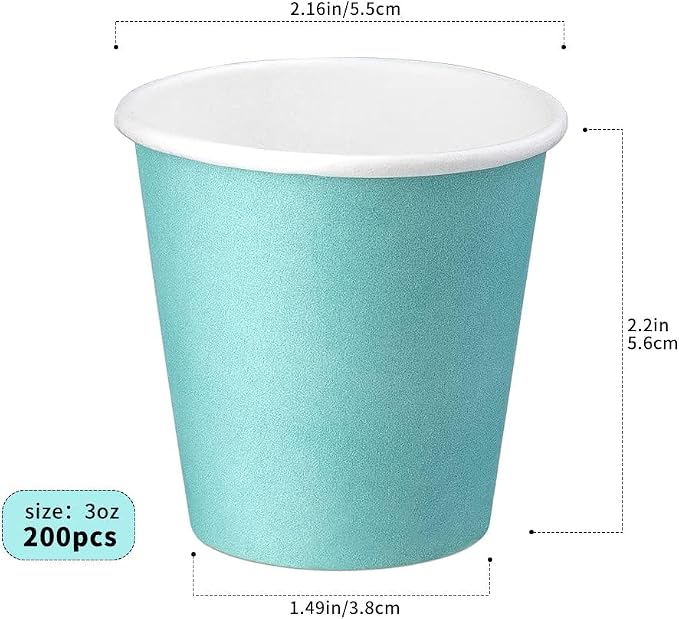 200 Pack Bathroom Cups 3 oz, Paper Cups Disposable Mouthwash Cups | Bathroom - Image 2