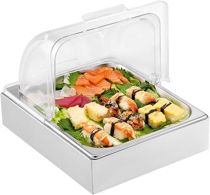 VEVOR Countertop Food Serving Display Container, 1 x 1/2 Pan Stainless Steel by VEVOR