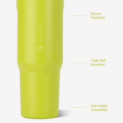HydroJug Sport 32 oz Insulated Stainless Steel Water Bottle, Lemon Lime - Image 3