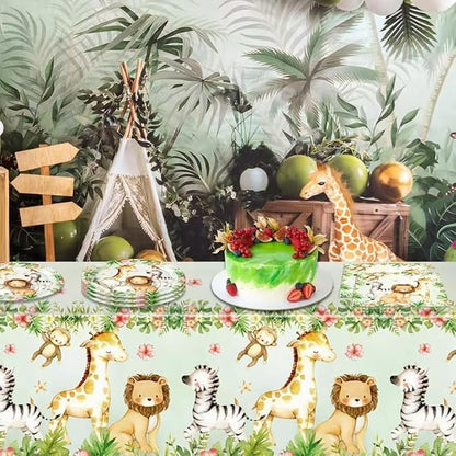 41Pcs Safari Baby Shower Decorations, Jungle Safari Theme Party Tableware - Image 7