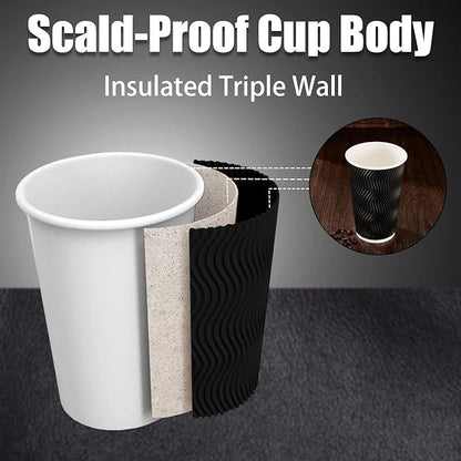 Lamosi 3 Pack 16oz Ripple Insulated Disposable Cups - Image 3