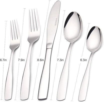 Silverware Set, 20-Piece Stainless Steel Flatware set, Tableware Cutlery Set - Image 2